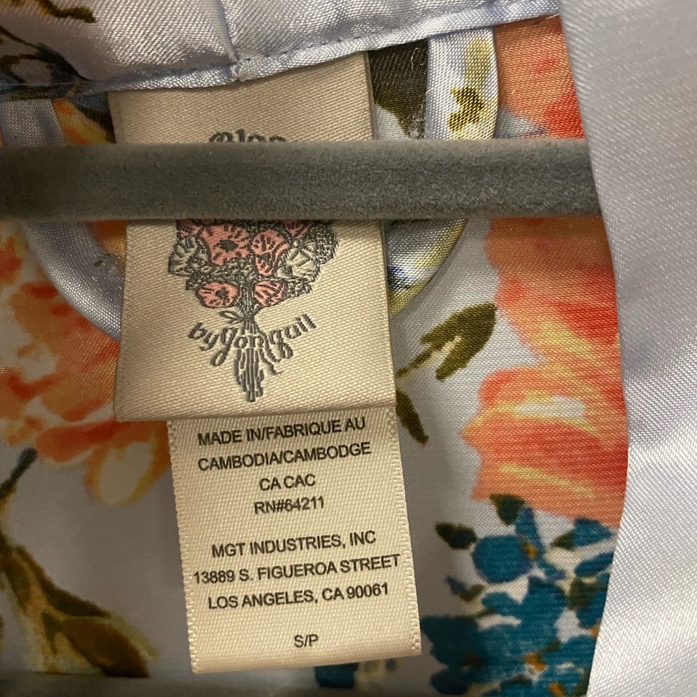 In Bloom Satin Floral Robe - Picture 3 of 5
